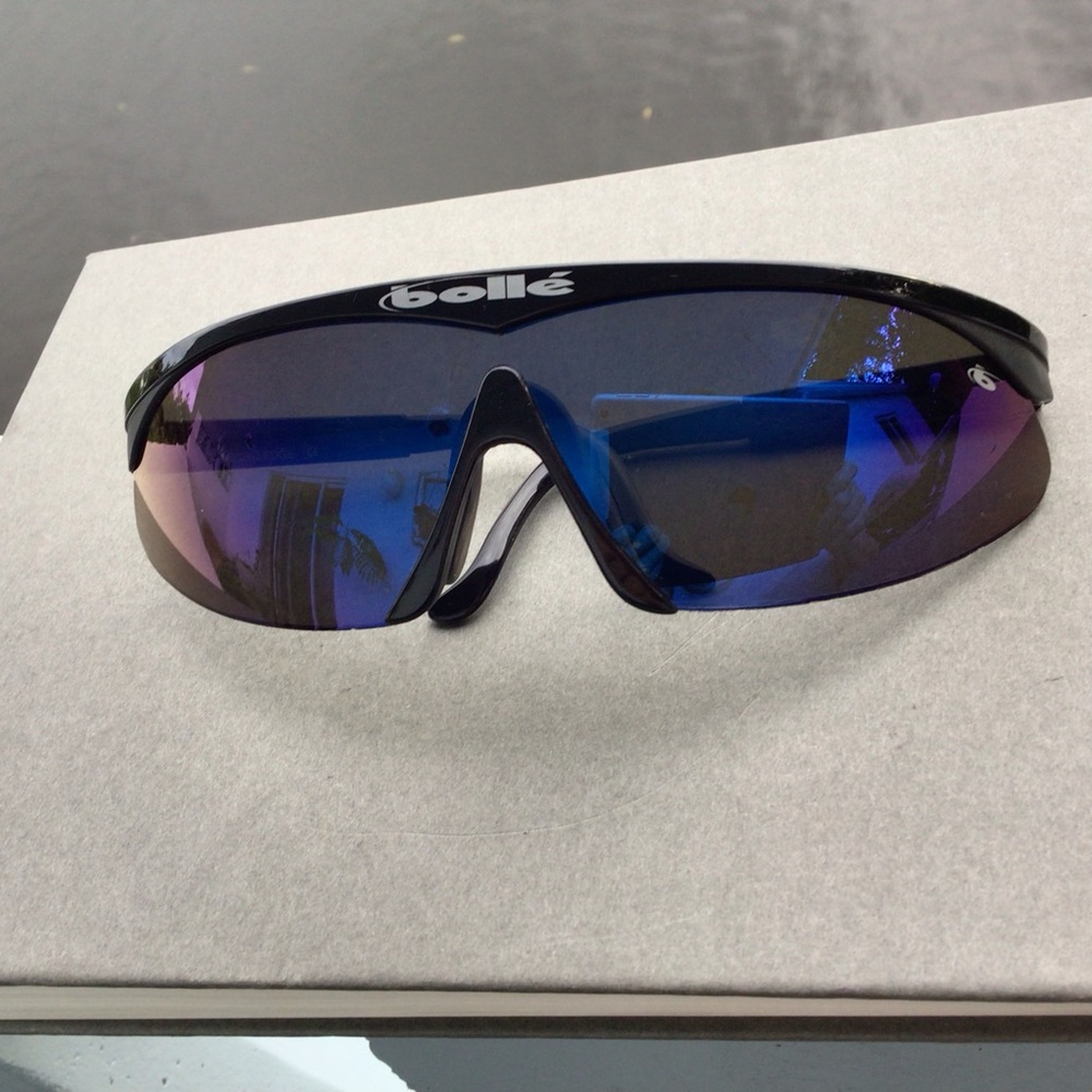 Bolle Micro Edge Sunglasses Made in Italy Black Frame